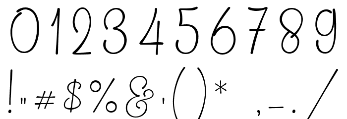 Barokah Signature Regular Font OTHER CHARS