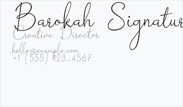 Barokah Signature Regular Business Card