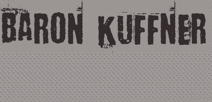 Baron Kuffner Font examples