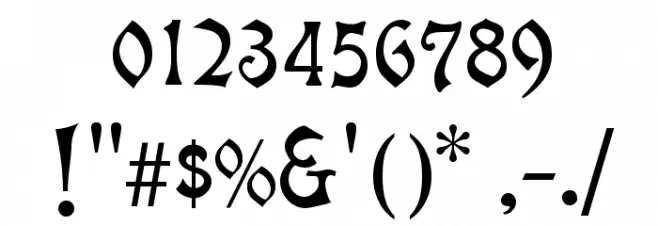 Baron Munchausen Normal Font OTHER CHARS