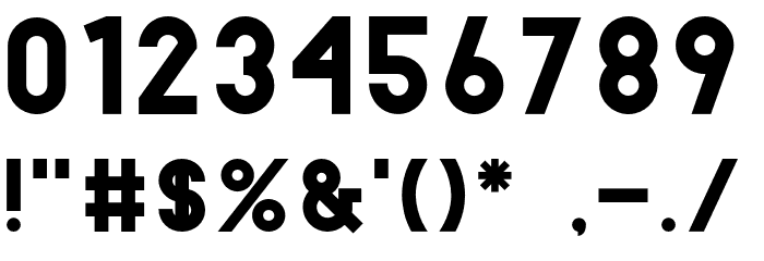 BaronNeue-Bold Font OTHER CHARS