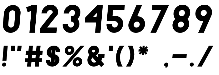 BaronNeue-Bolditalic Font OTHER CHARS