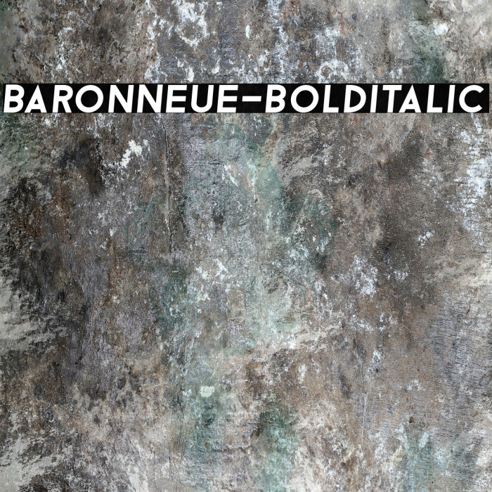 BaronNeue-Bolditalic Font examples