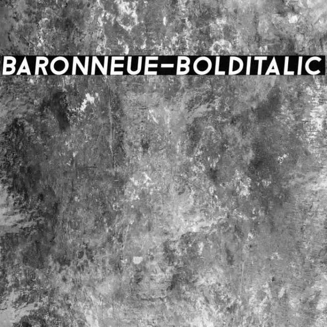 BaronNeue-Bolditalic Шрифта examples