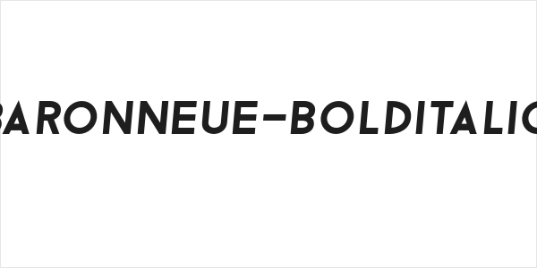 BaronNeue-Bolditalic Logo