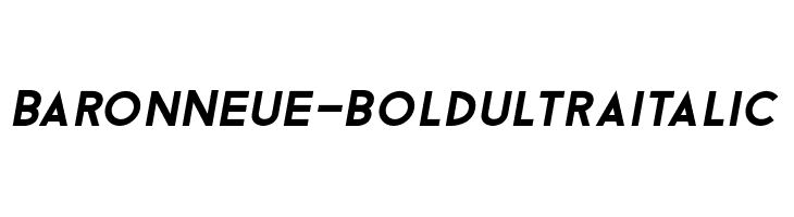 BaronNeue-Boldultraitalic Schriftart