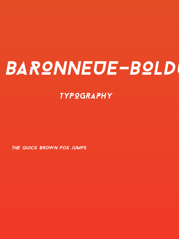 BaronNeue-Boldultraitalic Poster