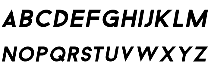 BaronNeue-Boldultraitalic Schriftart Kleinbuchstaben