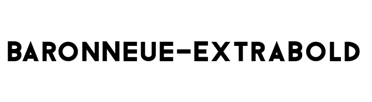 BaronNeue-ExtraBold Caratteri