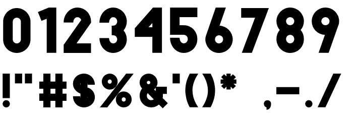 BaronNeue-ExtraBold Font OTHER CHARS