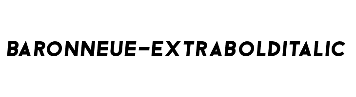 BaronNeue-ExtraBolditalic 字体