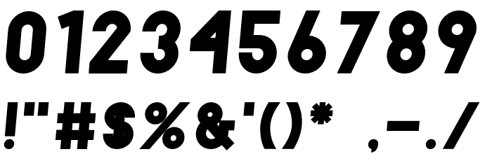 BaronNeue-ExtraBolditalic Font OTHER CHARS