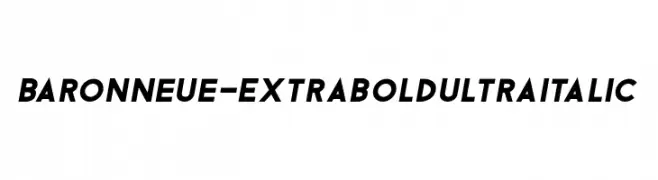 BaronNeue-ExtraBoldultraitalic  Fuentes Gratis Descargar