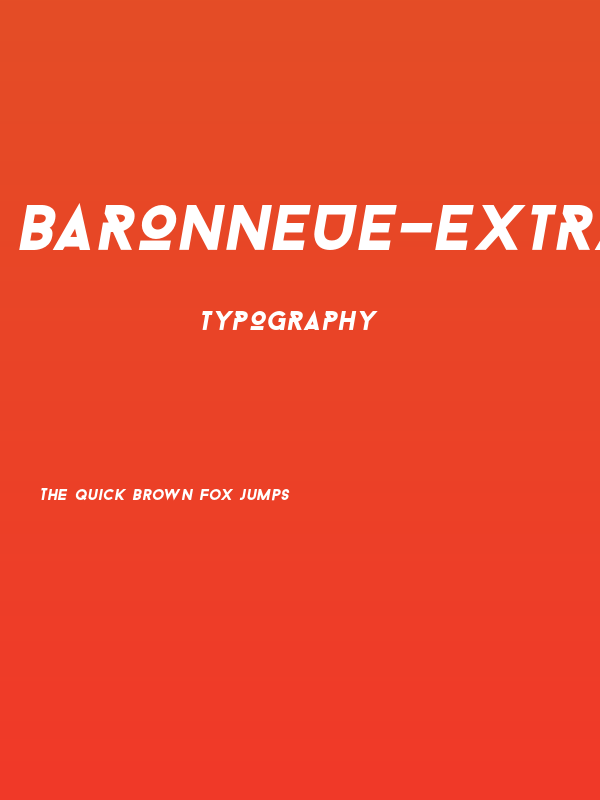 BaronNeue-ExtraBoldultraitalic Poster