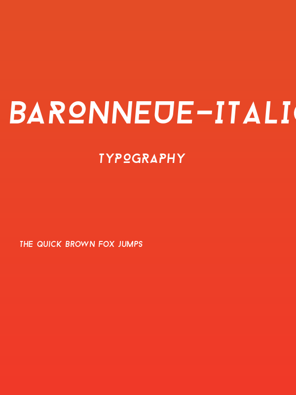 BaronNeue-Italic Poster