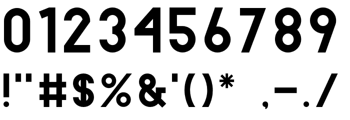 BaronNeue-Normal Font OTHER CHARS