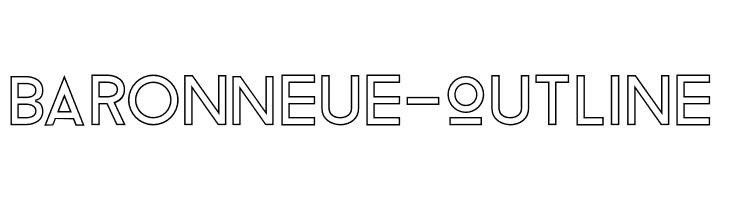 BaronNeue-Outline フォント
