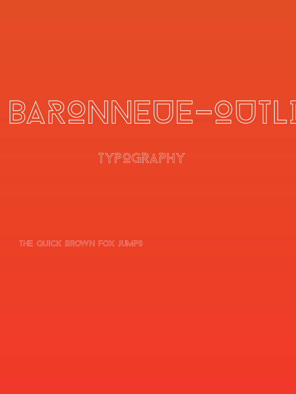 BaronNeue-Outline Poster