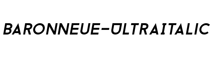 BaronNeue-UltraItalic Caratteri