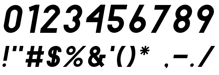 BaronNeue-UltraItalic Font OTHER CHARS