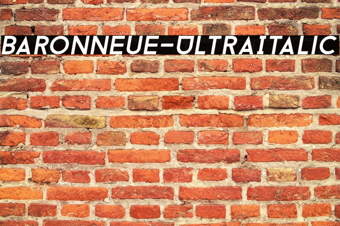 BaronNeue-UltraItalic Font examples