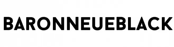 BaronNeueBlack  Frei Schriftart Herunterladen