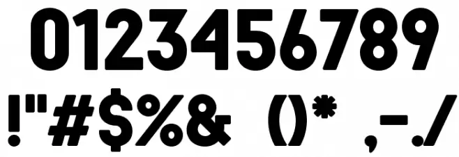 BaronNeueBlack Font OTHER CHARS