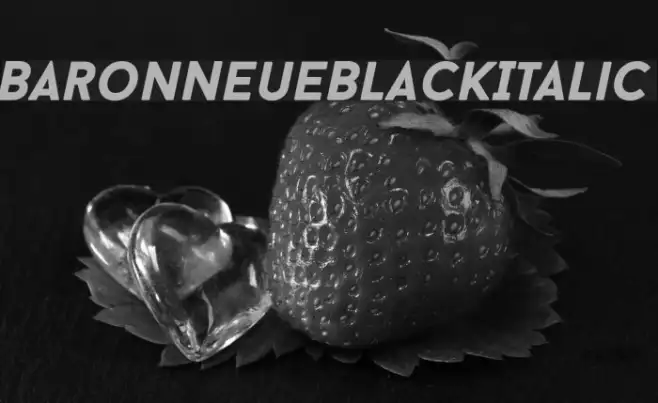 BaronNeueBlackItalic Example 3