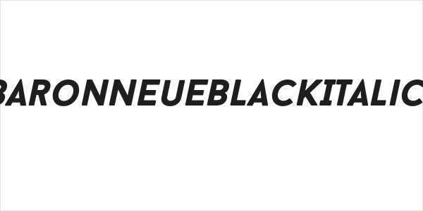 BaronNeueBlackItalic Logo