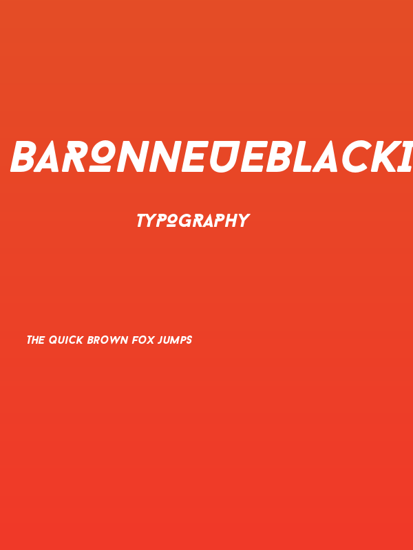 BaronNeueBlackItalic Poster