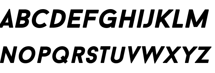 BaronNeueBlackItalic Font LOWERCASE