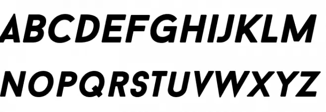 BaronNeueBlackItalic Font LOWERCASE