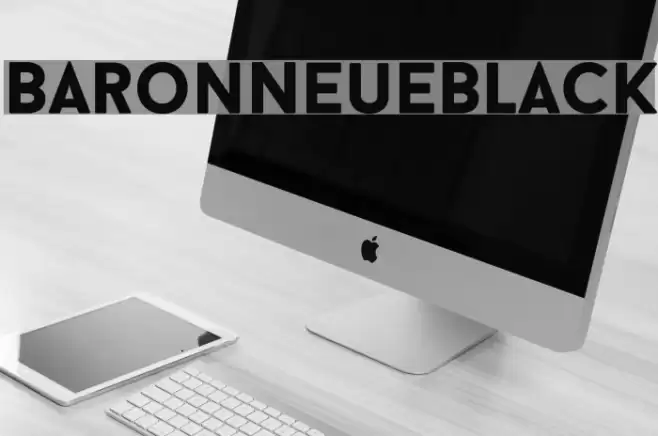 BaronNeueBlack Font examples