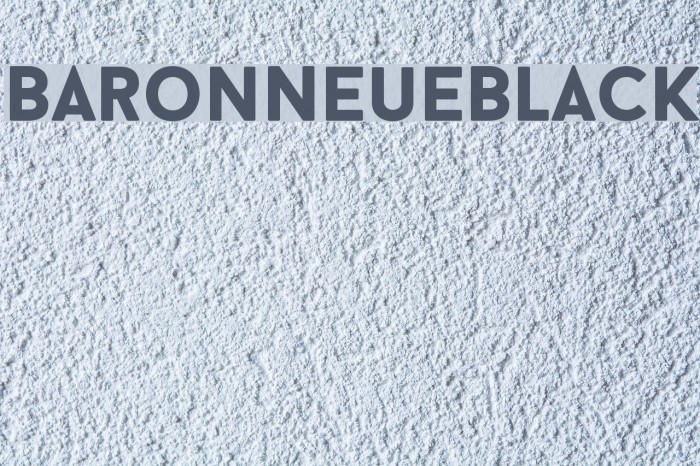 BaronNeueBlack Font examples