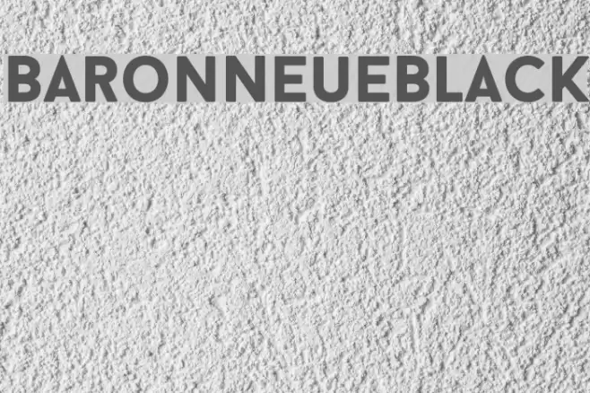 BaronNeueBlack Font examples
