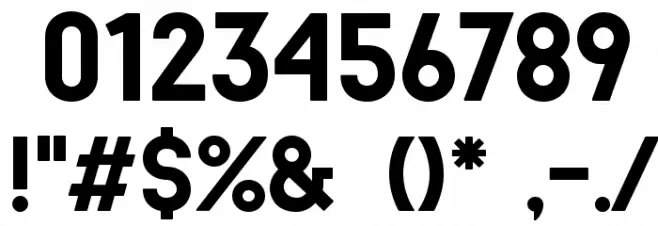 BaronNeueBold Font OTHER CHARS