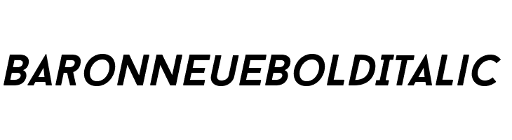 BaronNeueBoldItalic Font