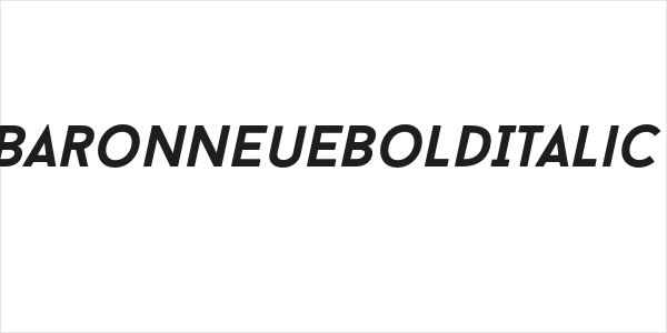 BaronNeueBoldItalic Logo