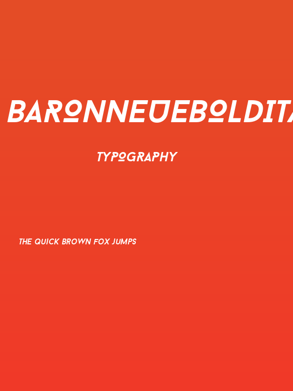 BaronNeueBoldItalic Poster