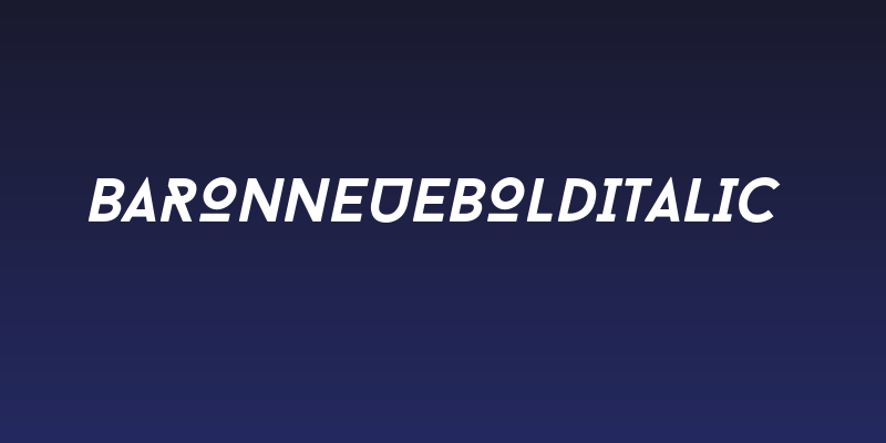 BaronNeueBoldItalic Social Header