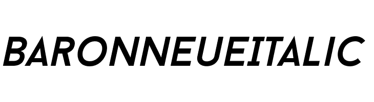 BaronNeueItalic Font