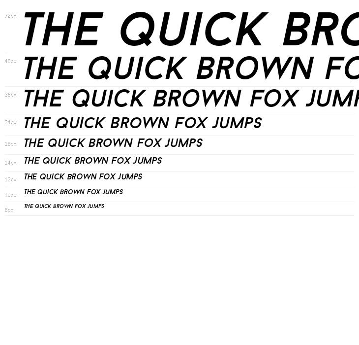 BaronNeueItalic Waterfall