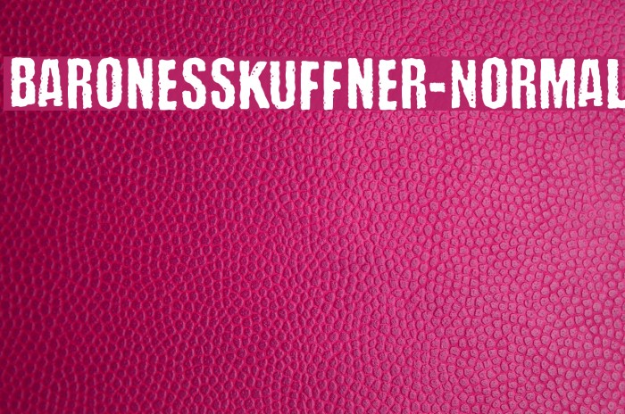 BaronessKuffner-Normal Font examples
