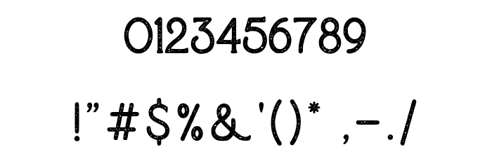 Baroneys Textured Font OTHER CHARS