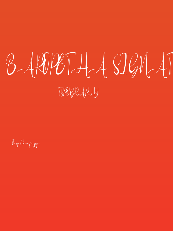 Baropetha Signature1 Poster