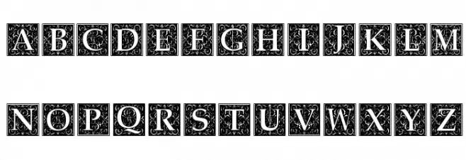 Baroque Explosion Schriftart Groß