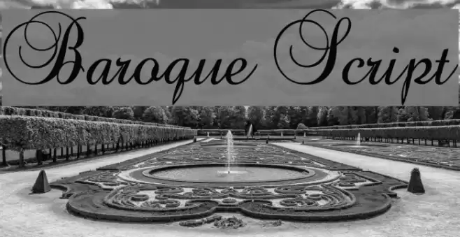 Baroque Script Font examples