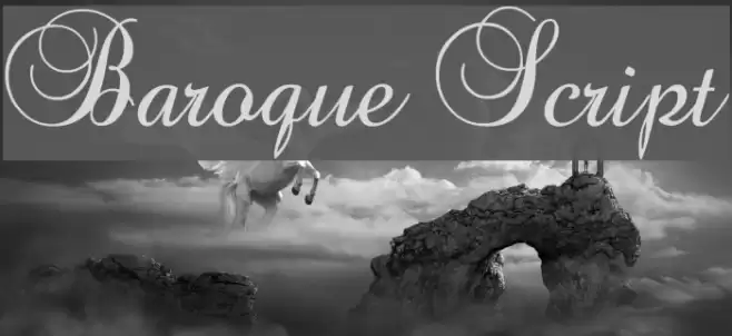 Baroque Script Font examples