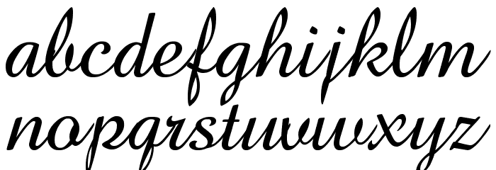 Baroque Script Font LOWERCASE
