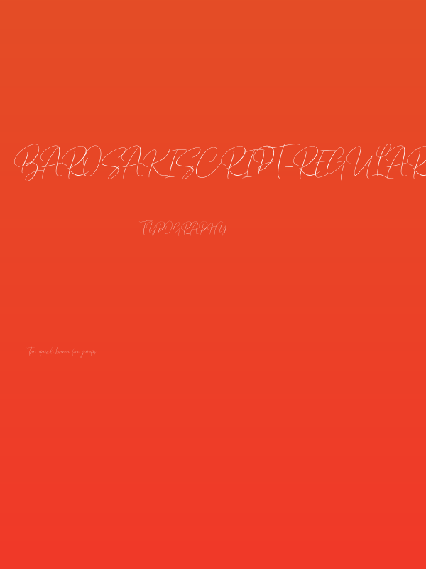 BarosakiScript-Regular Poster